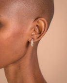 Encrusted Flawless Crystal Gold Hoop Earrings