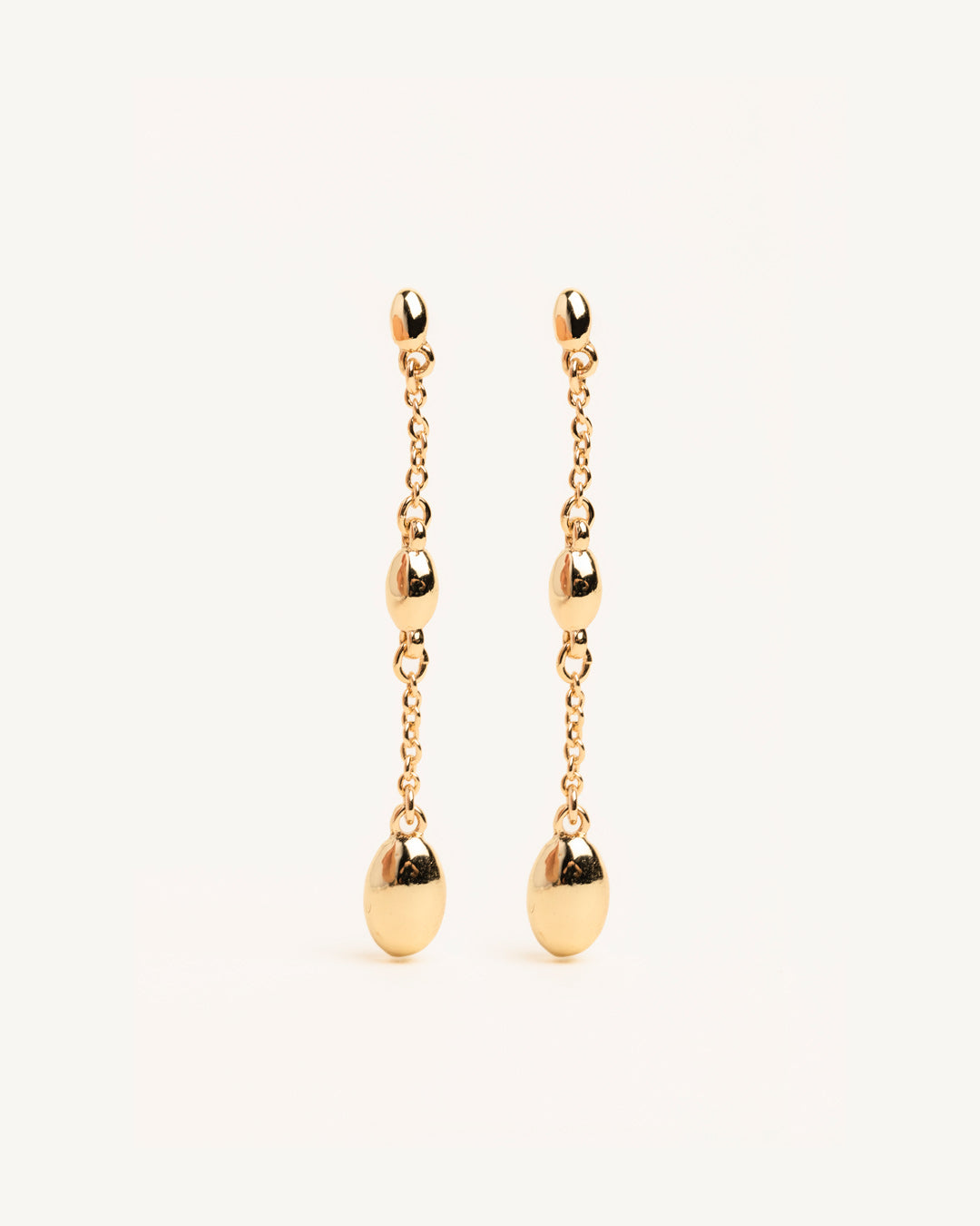 Gold Droplet Stud Earrings