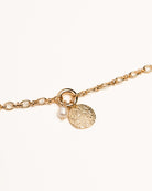 Genuine Freshwater Pearl & Disc Pendant Necklace