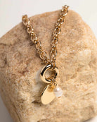 Genuine Freshwater Pearl & Disc Pendant Necklace