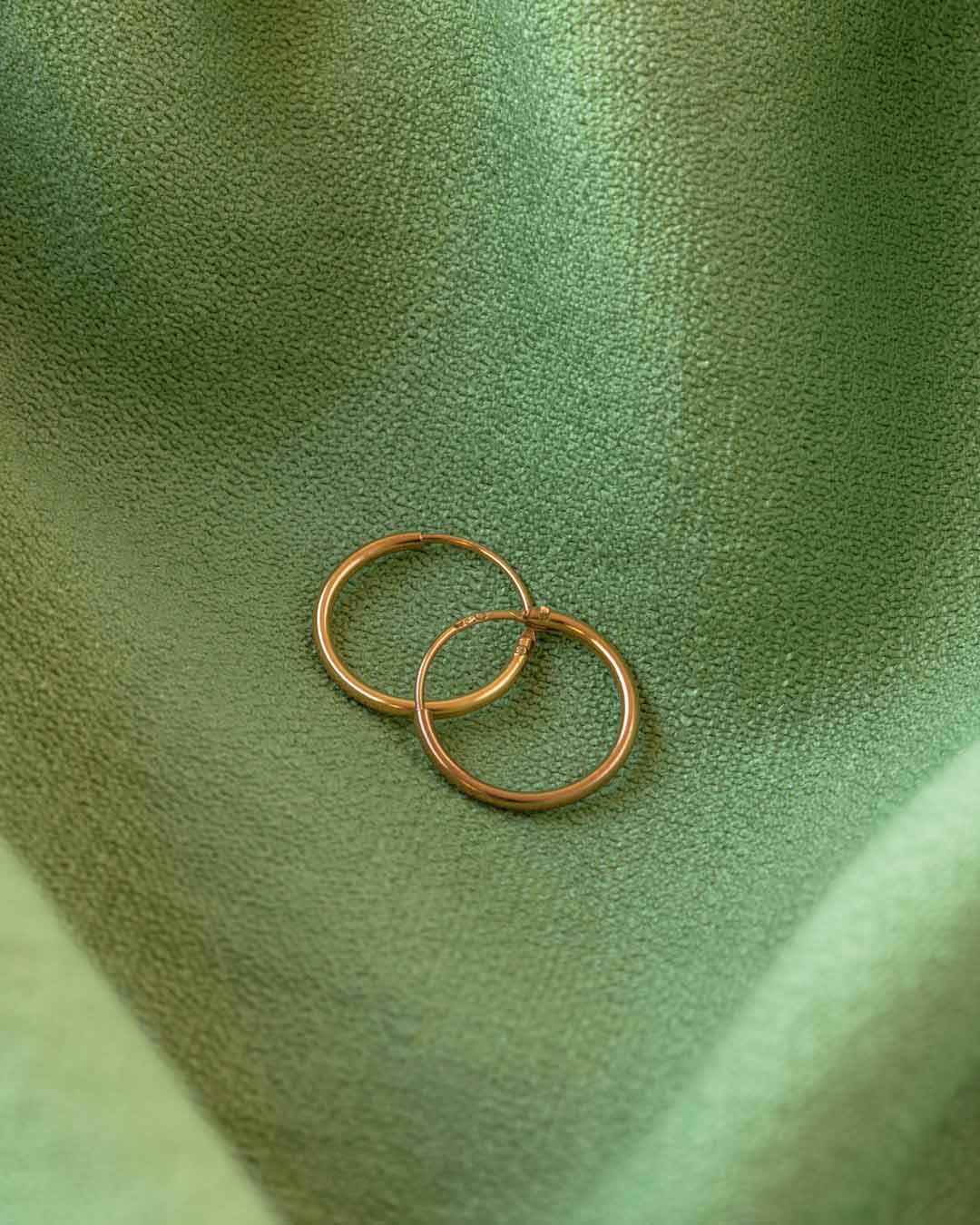 18ct Gold Vermeil 3mm Sleeper Hoop Earrings Jewellery Naledi 925