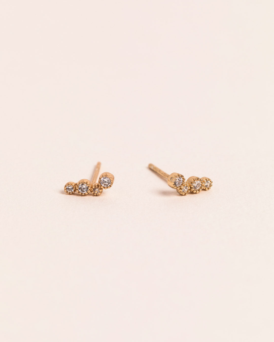 18ct Gold Vermeil Flawless Crystal Dot Crawler Earrings Jewellery Naledi 925