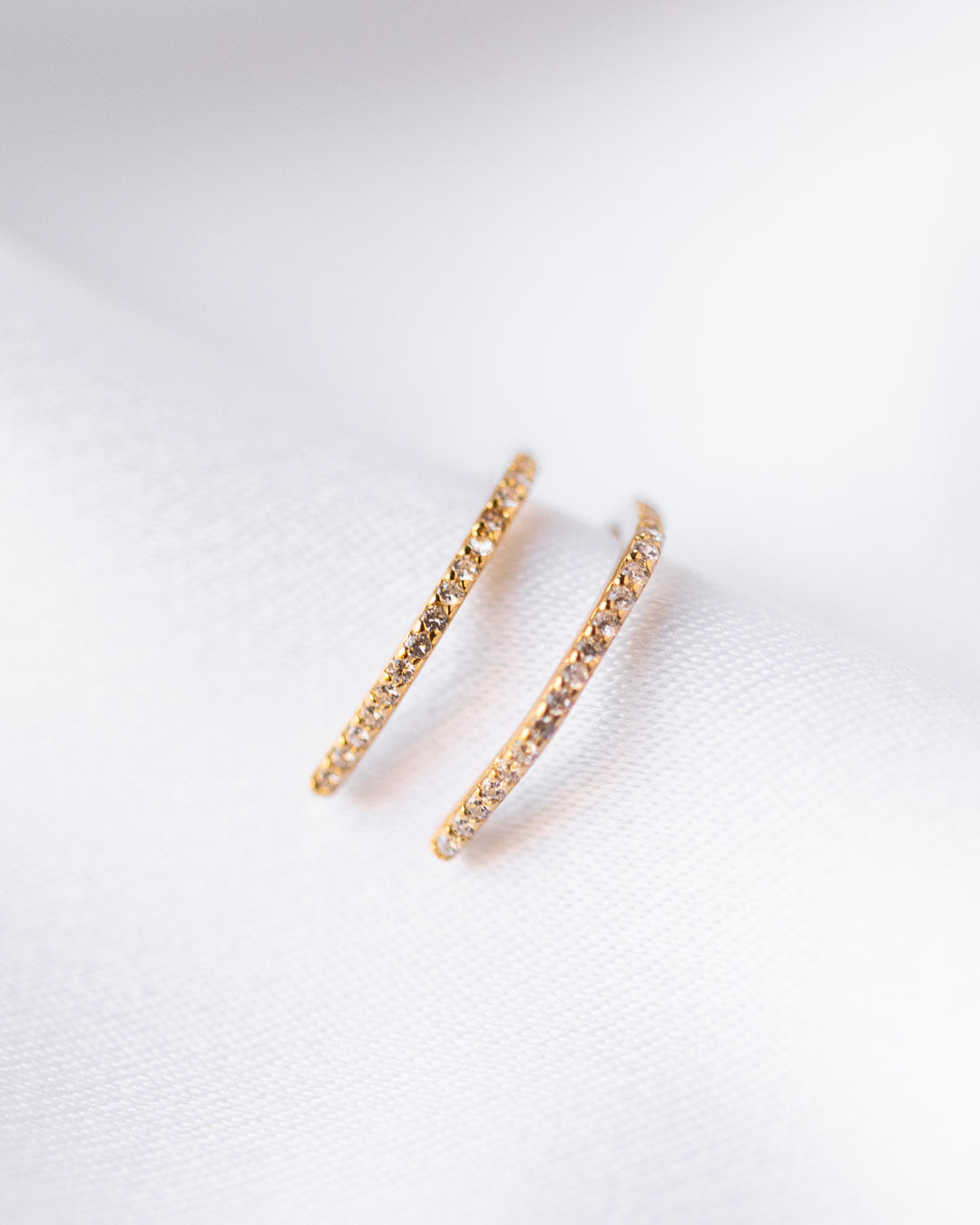 18ct Gold Vermeil Modern Flawless Crystal Hoop Earrings Earrings Jewellery Naledi 925