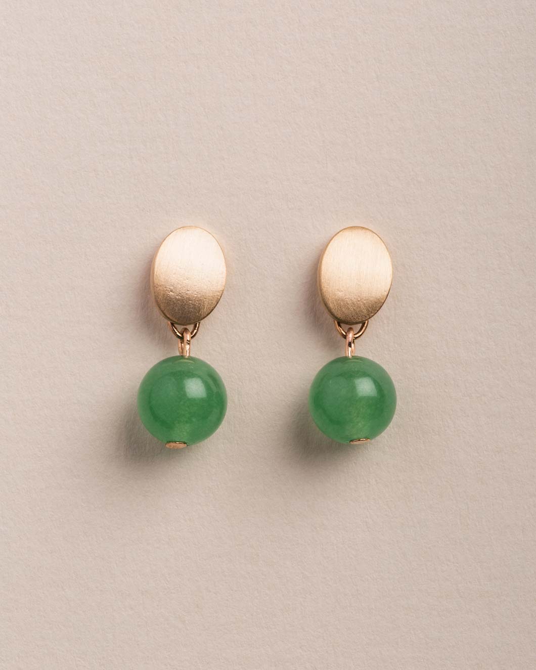 Oval Natural Stone Stud Earring - Naledi jewellery