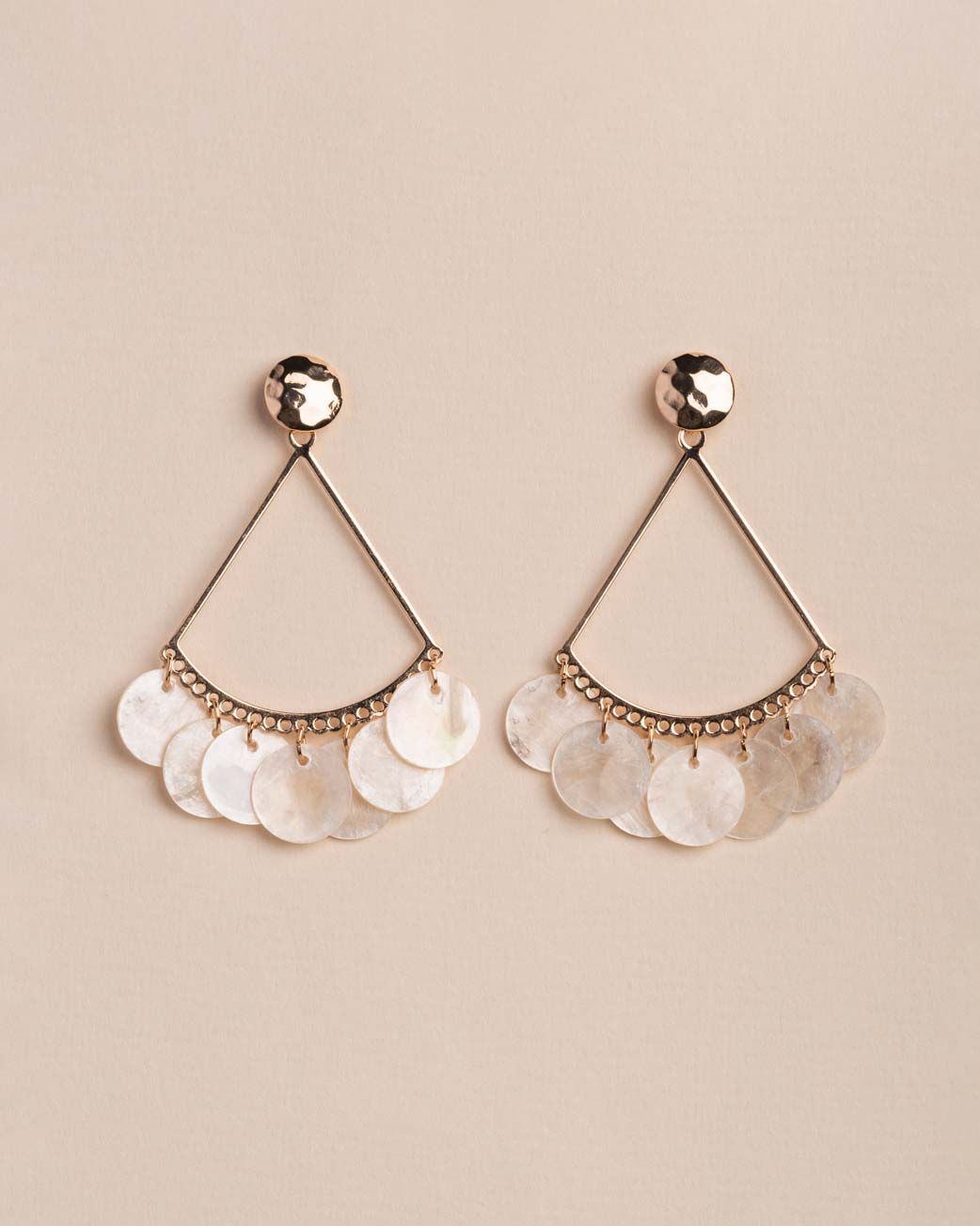 Shell Triangle Drop Earing - Naledi Jewellery