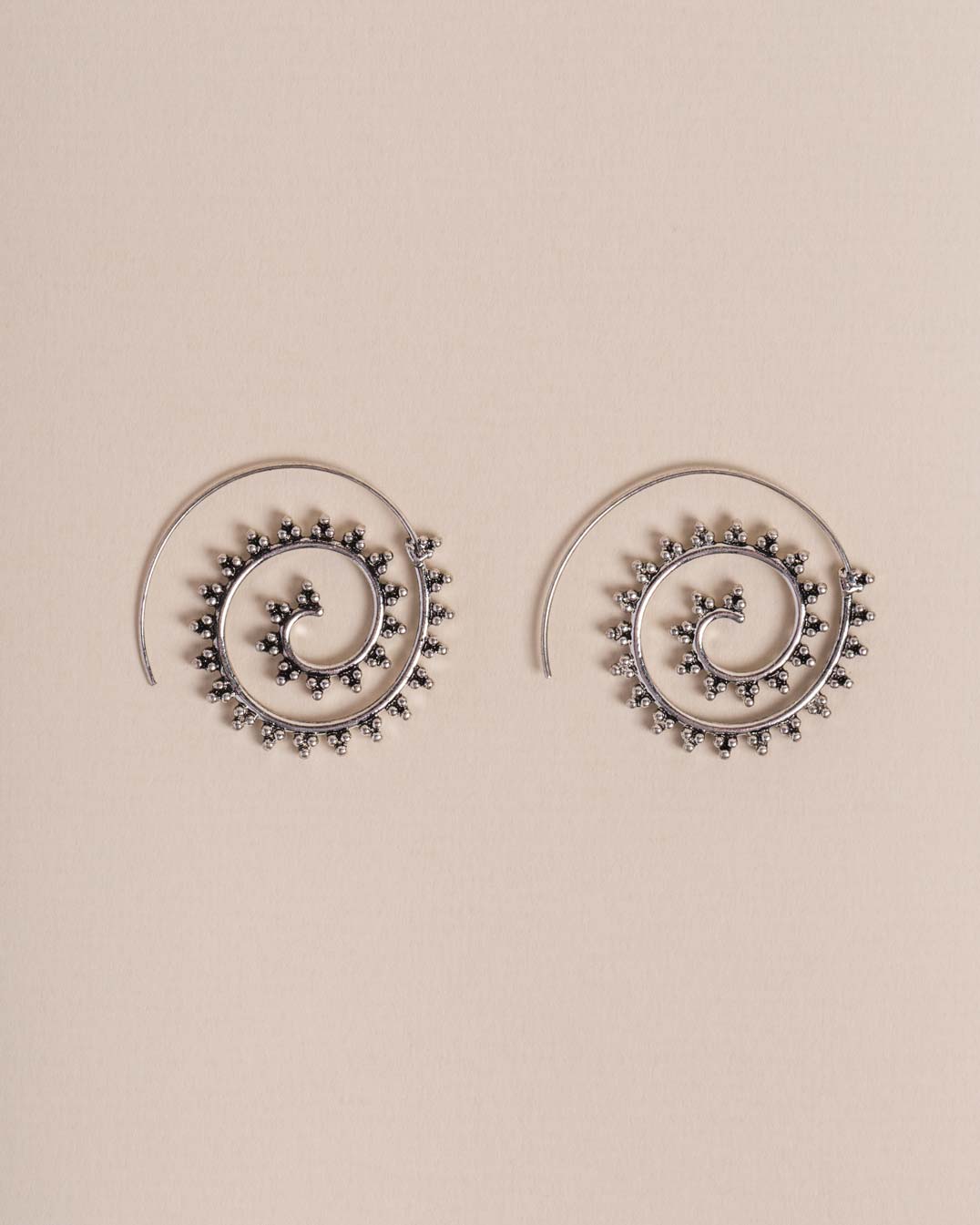 Studded Pin thru Hoop Earring - Naledi Jewellery