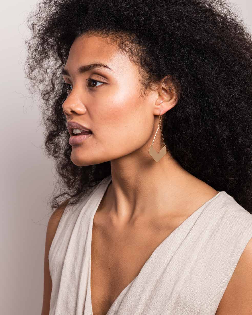 Arrow Drops Earring - Naledi jewellery