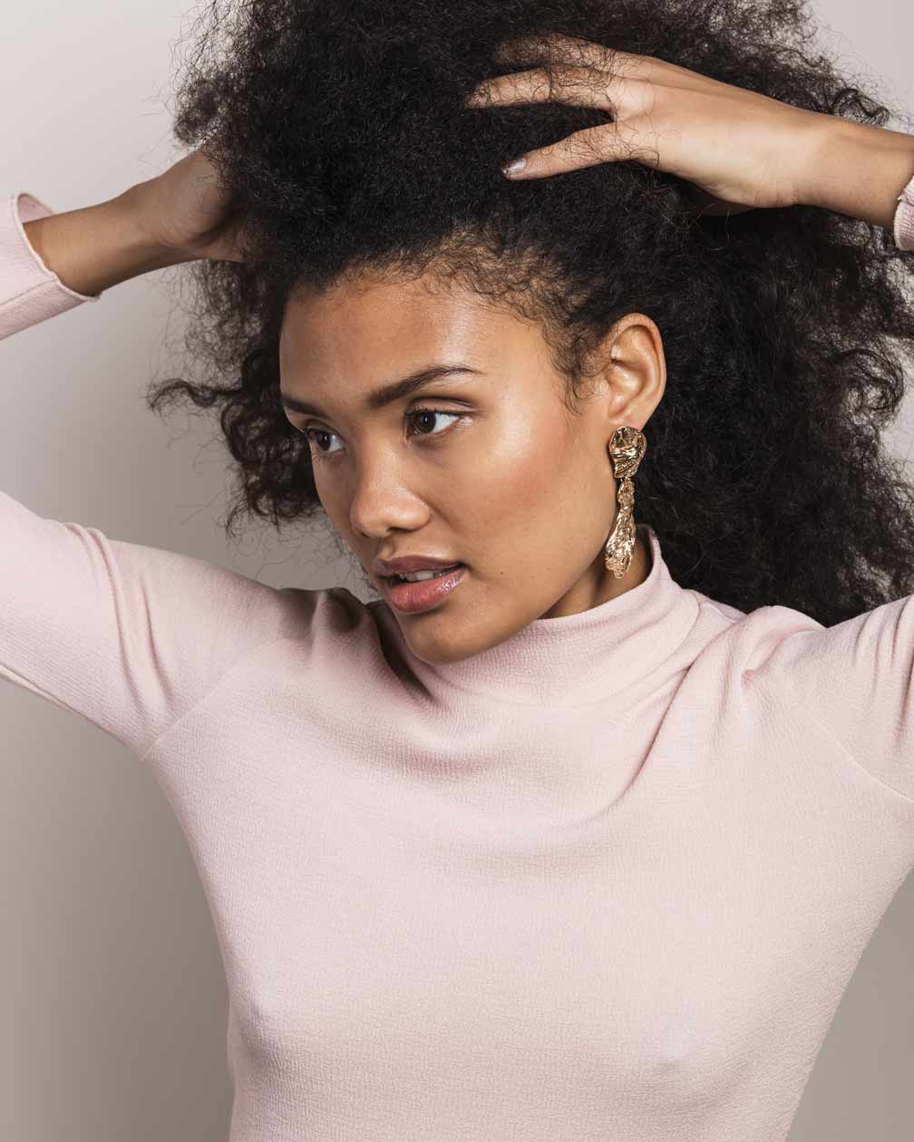 Organic Oversized Drop Earring - Naledi Jewellery