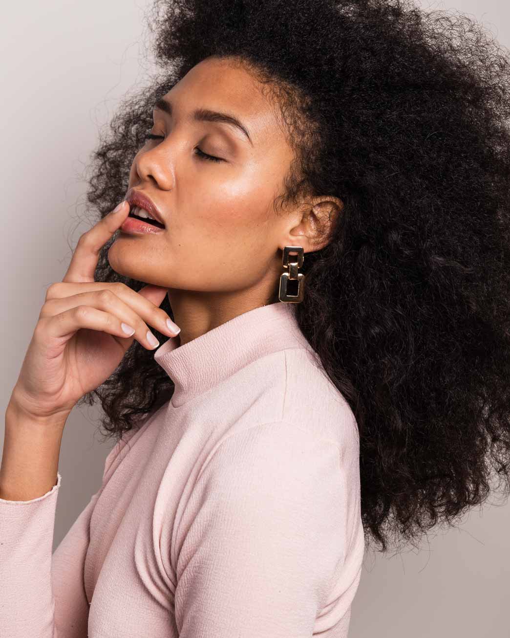 Interlink Statement Drop Earring - Naledi Jewellery