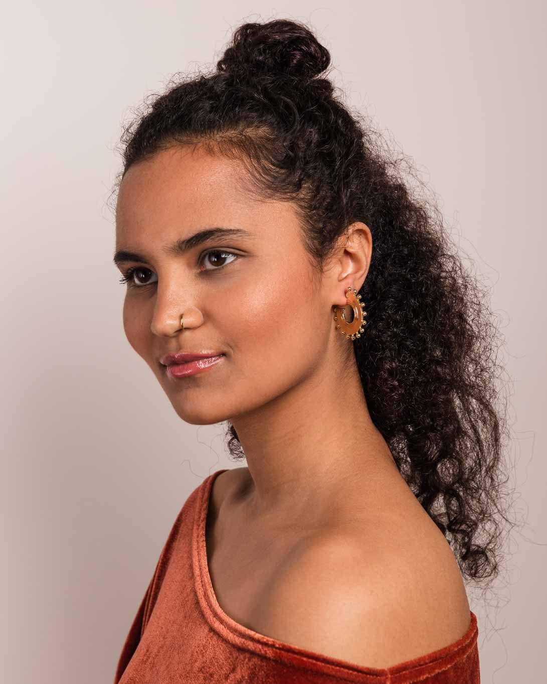Scattered Spike Hoop Earring - Naledi Jewellery