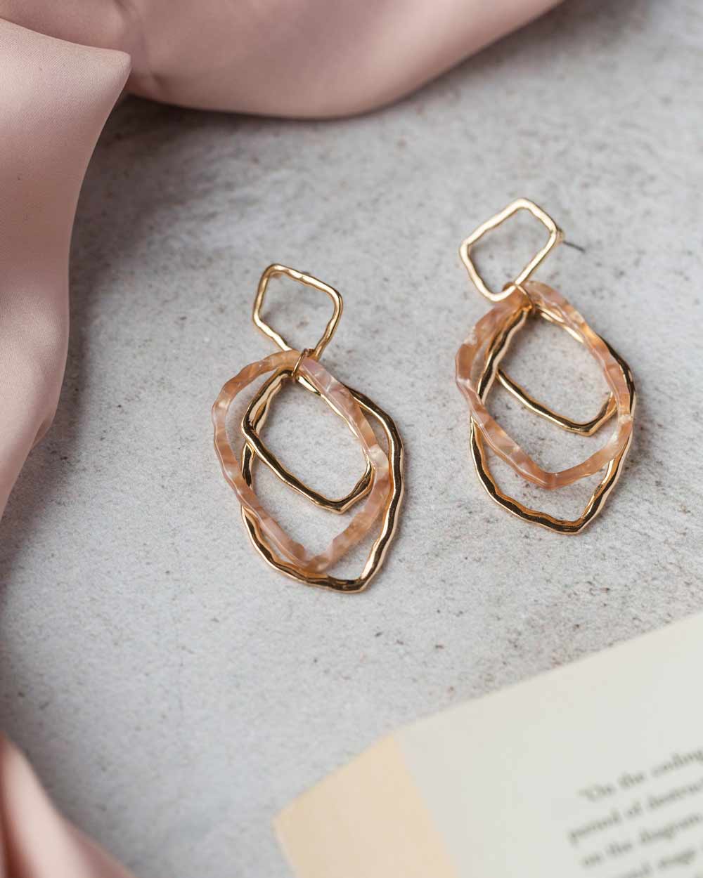 Misshaped Resin Drop Earring - Naledi Jewellery