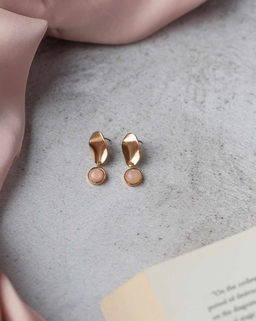 Natural Stone Mini Drop Earring - Naledi Jewellery