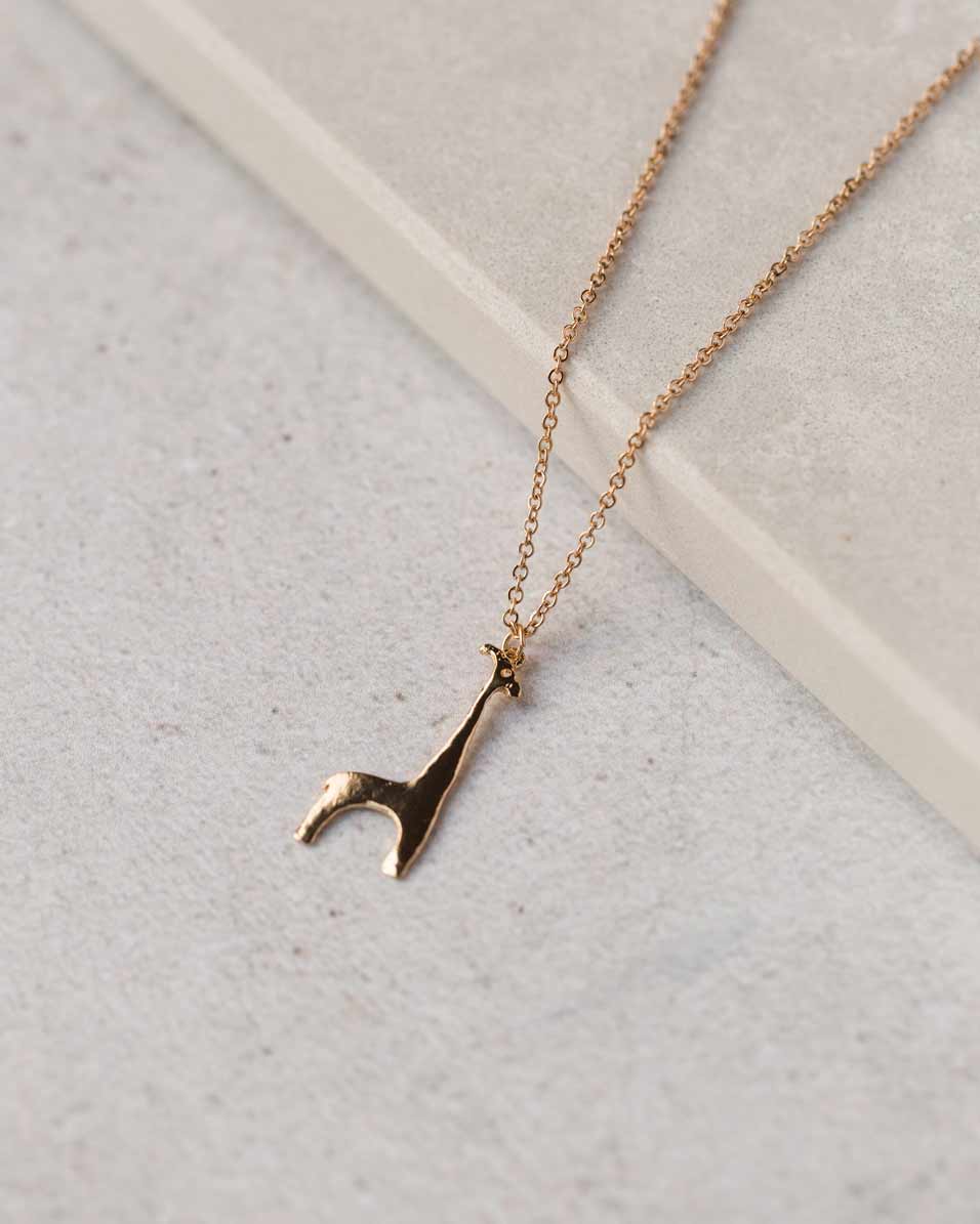 African Giraffe Pendant Necklace - Naledi Jewellery