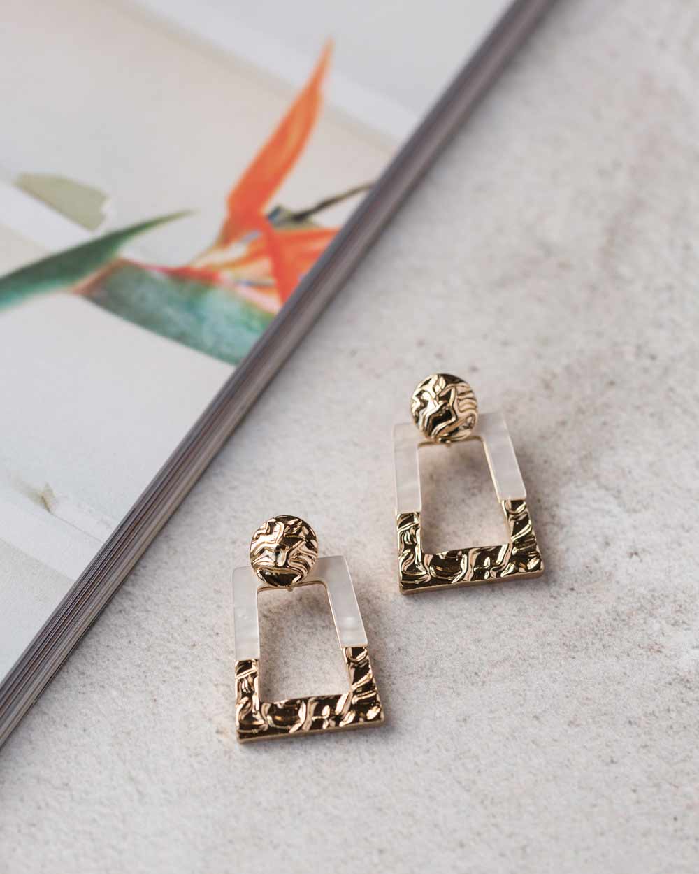 Resin Statement Drop Earring - Naledi Jewellery