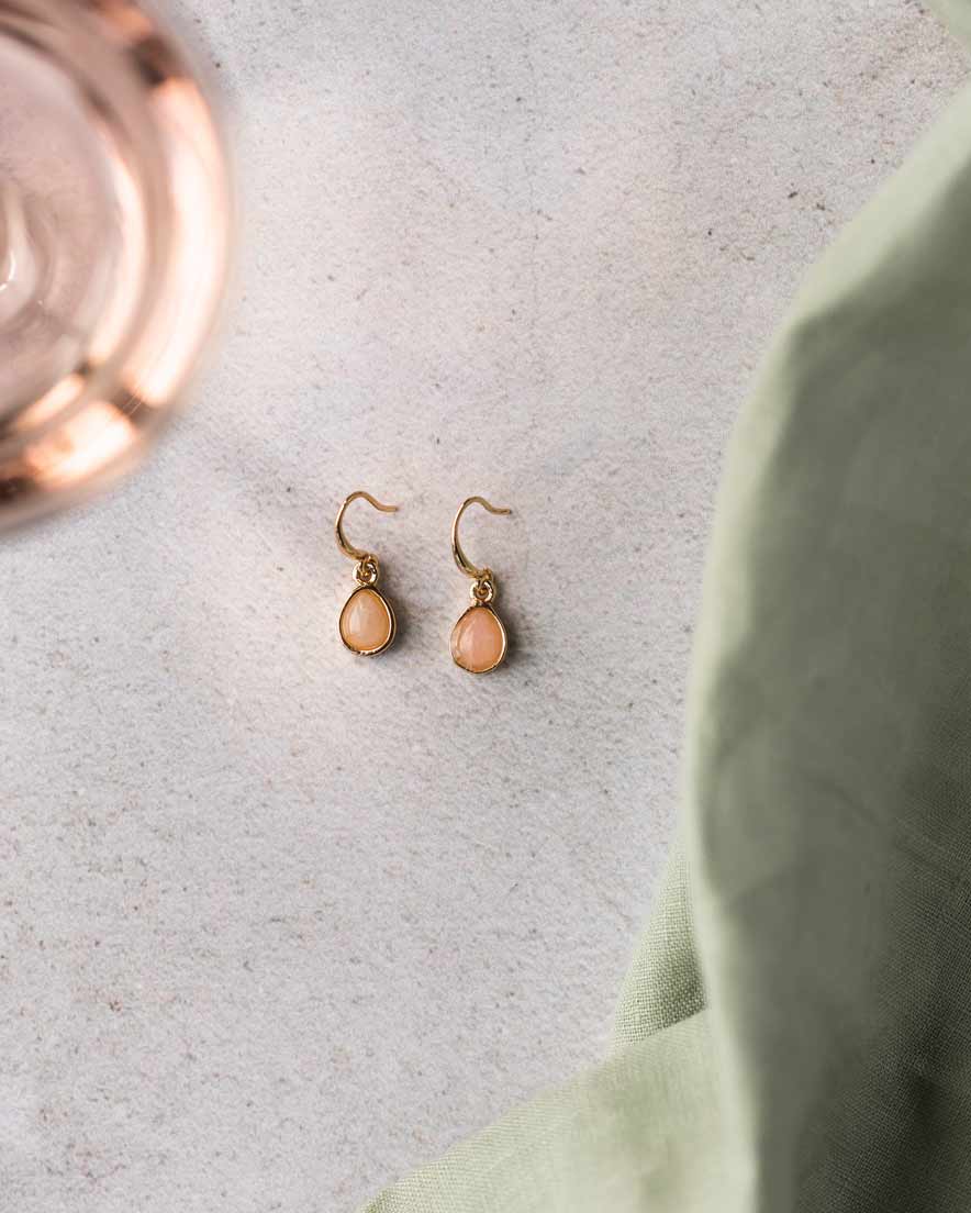 Natural Stone Tear Drop  Earring - Naledi Jewellery