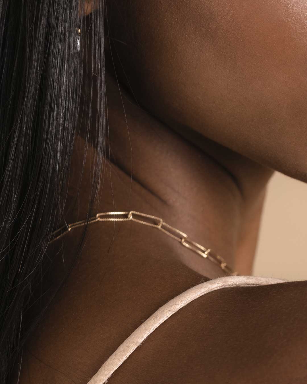 18ct Gold Vermeil Textured Fine Link Chain Necklace	Necklace	Jewellery	Naledi	925