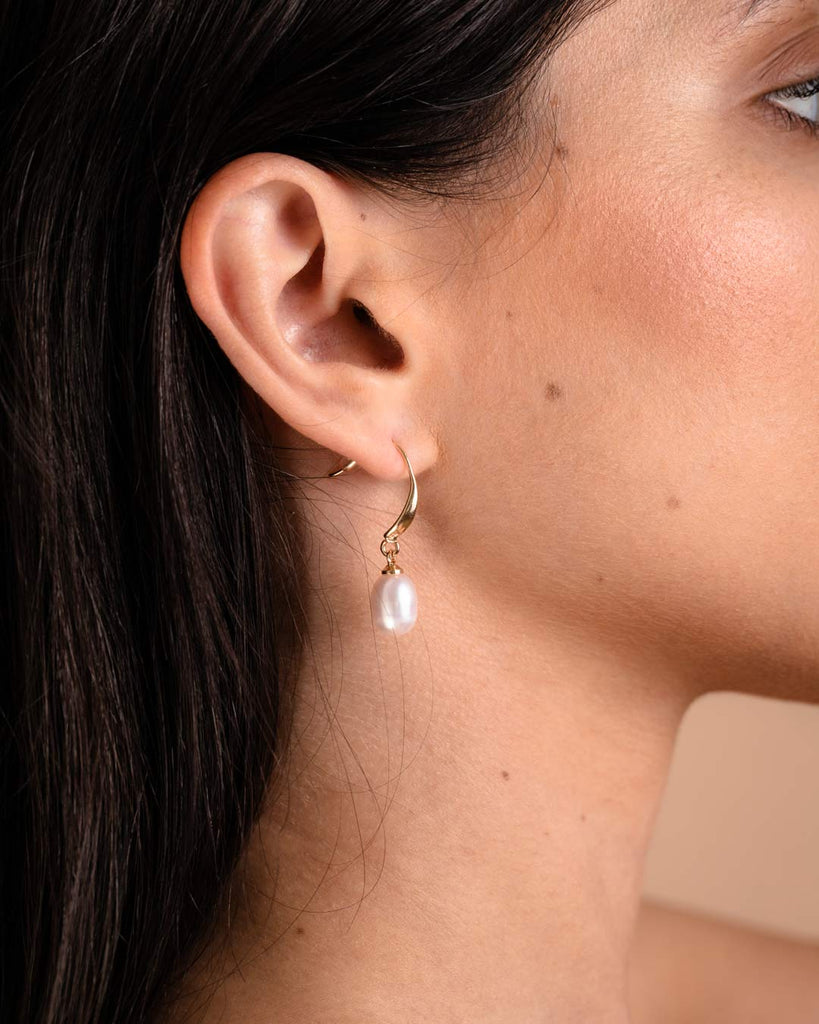 Genuine Freshwater Pearl Drop Earrings
