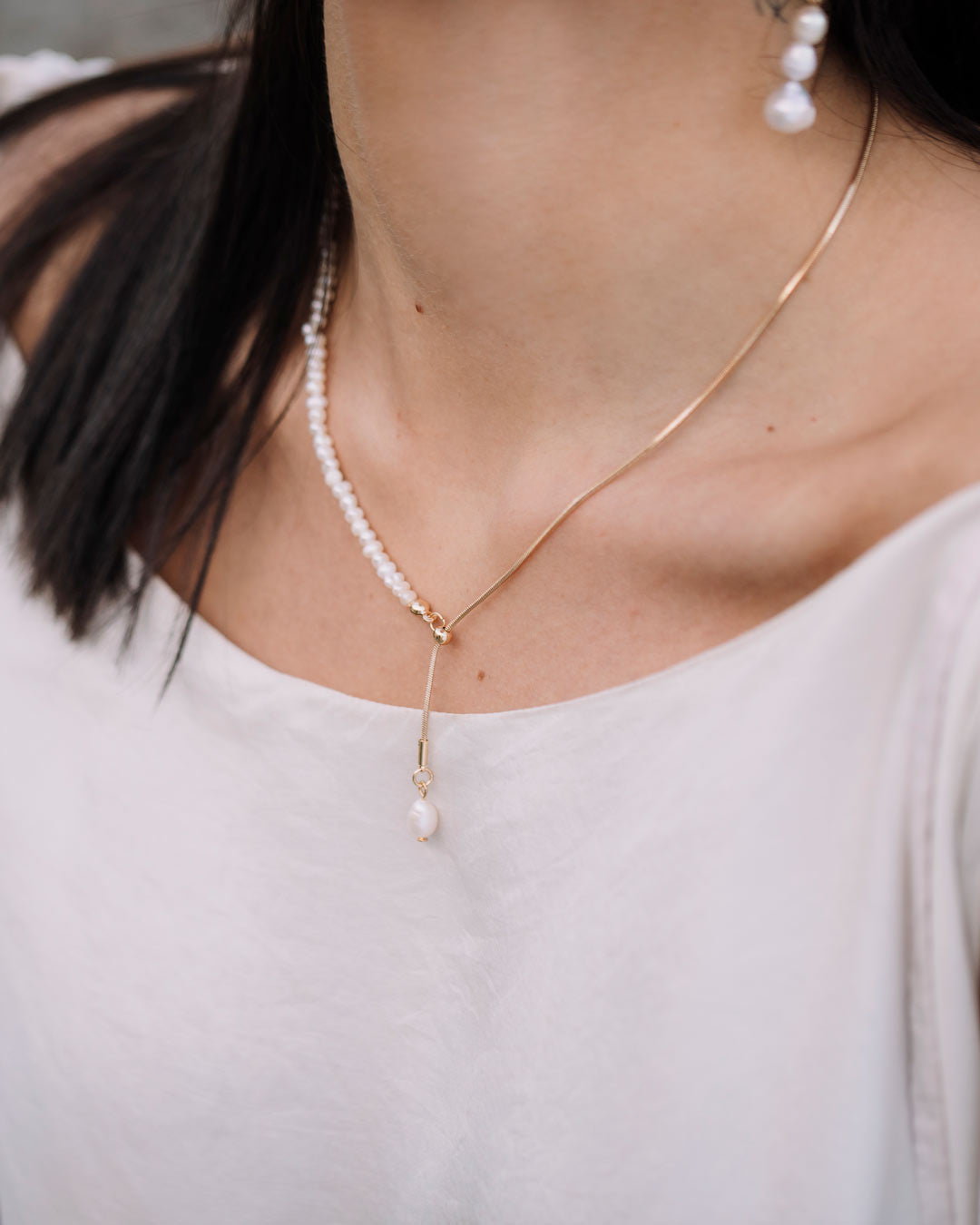 Genuine Freshwater Pearl Y-Necklace