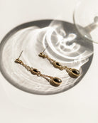 Gold Droplet Stud Earrings