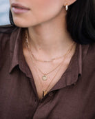 Gold Triple Strand Pendant Necklace