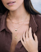 Gold Triple Strand Pendant Necklace