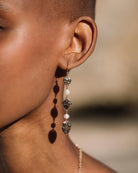 Genuine Freshwater Pearl and Gold Strand Earrings