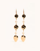 Genuine Freshwater Pearl and Gold Strand Earrings