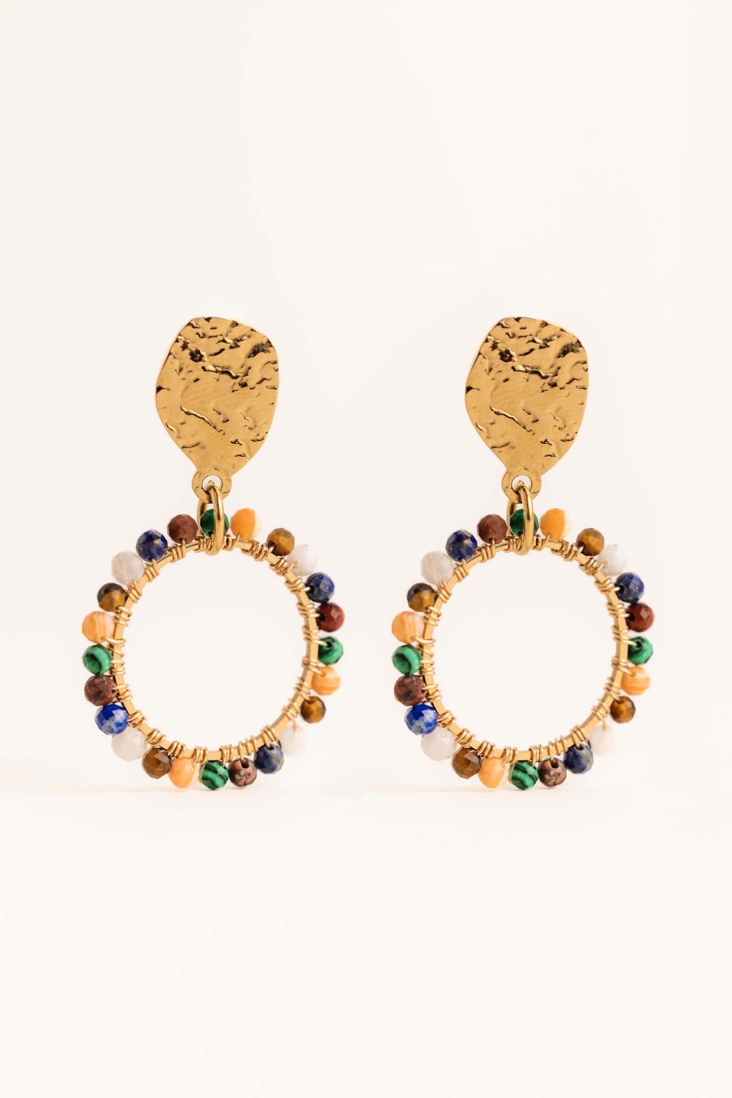 Hand Beaded Drop Earrings