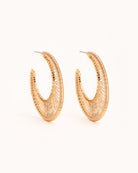 Wire Wrapped Crescent Hoop Earrings