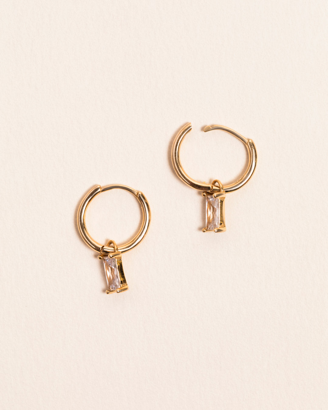 18ct Gold Vermeil Clear Flawless Crystal Drop Earrings	Earrings	Jewellery	Naledi	925