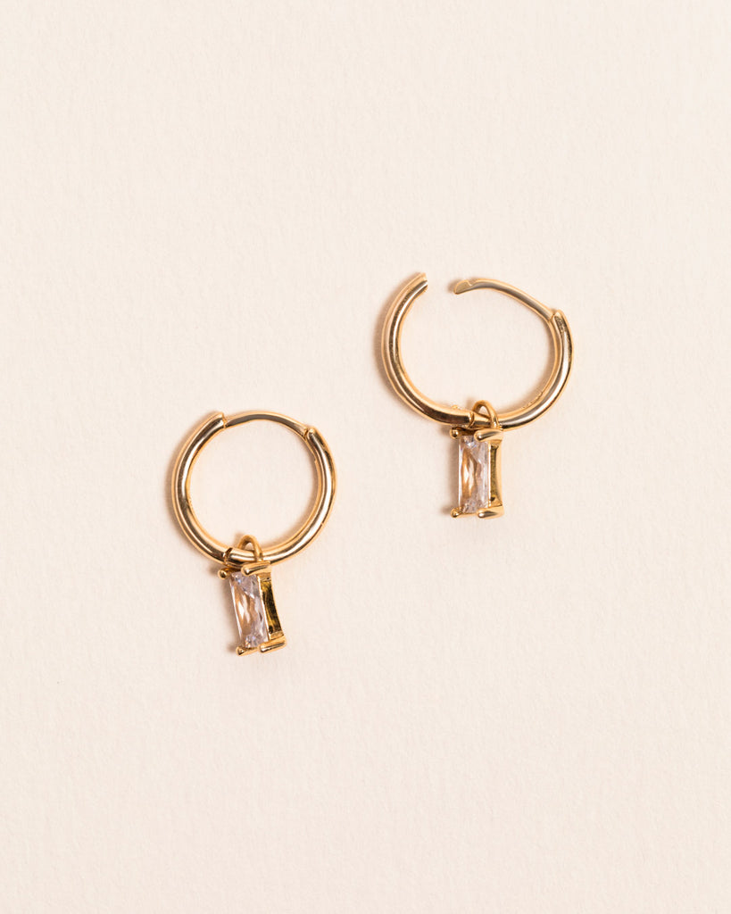 18ct Gold Vermeil Clear Flawless Crystal Drop Earrings	Earrings	Jewellery	Naledi	925