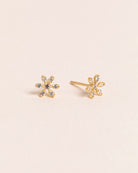 18ct Gold Vermeil Flawless Crystal Flower Stud	Earrings	Jewellery	Naledi	925