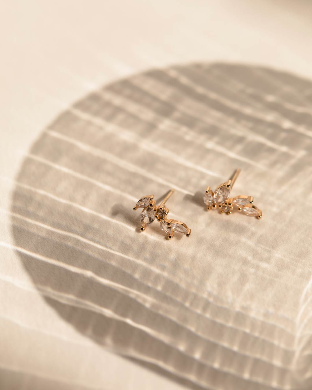 18ct Gold Vermeil Flawless Crystal Tear Drop Crawler	Earrings	Jewellery	Naledi	925