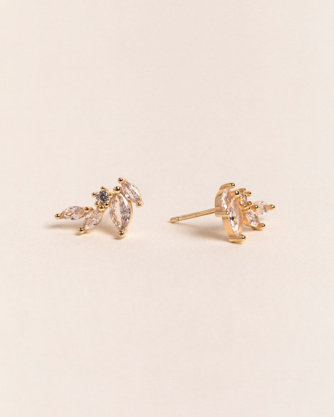 18ct Gold Vermeil Flawless Crystal Tear Drop Crawler	Earrings	Jewellery	Naledi	925