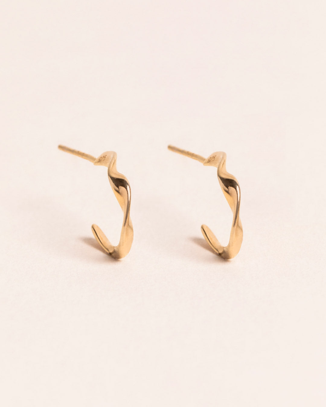 18ct Gold Vermeil Twisted Hoop	Earrings	Jewellery	Naledi	925