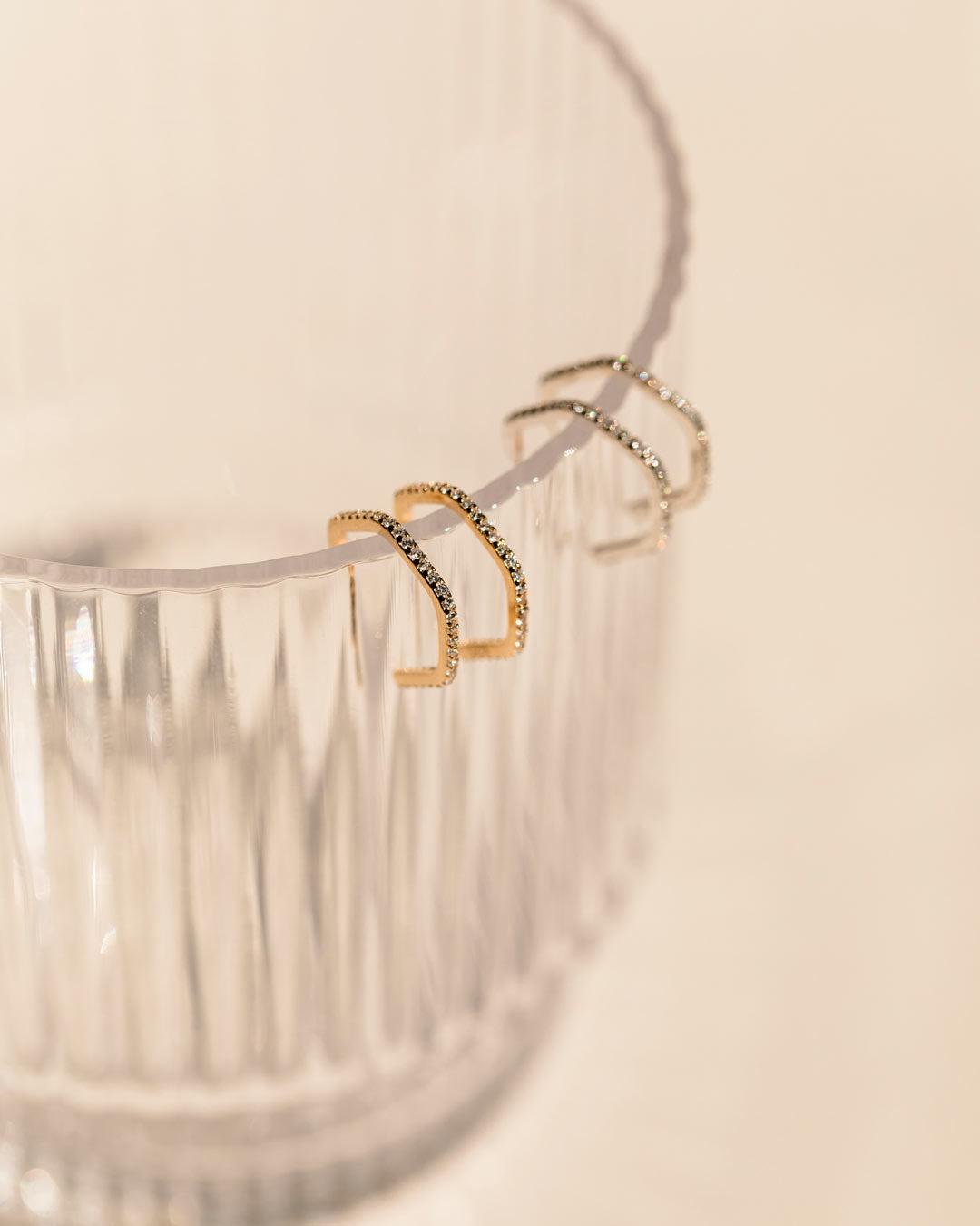 18ct Gold Vermeil Modern Flawless Crystal Hoop Earrings	Earrings	Jewellery	Naledi	925
