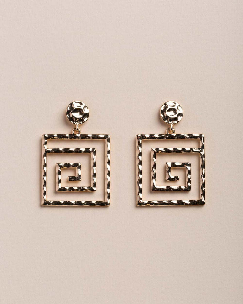 Eritha Maze Geometric Drop Earring - Naledi Jewellery