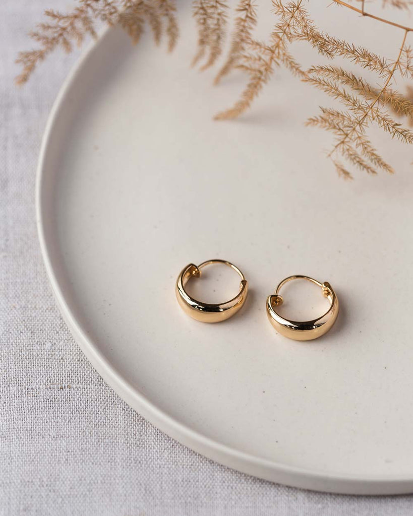 Basic Infinity Hoop Gold Earring - Naledi Jewellery