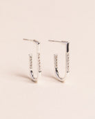 925 Silver Flawless Crystal J-Shaped Hoop Earrings	Earrings	Jewellery	Naledi	925