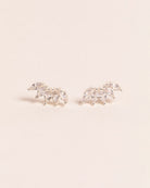 925 Silver Flawless Crystal Leaf Arch Stud Earring	Earrings	Jewellery	Naledi	925