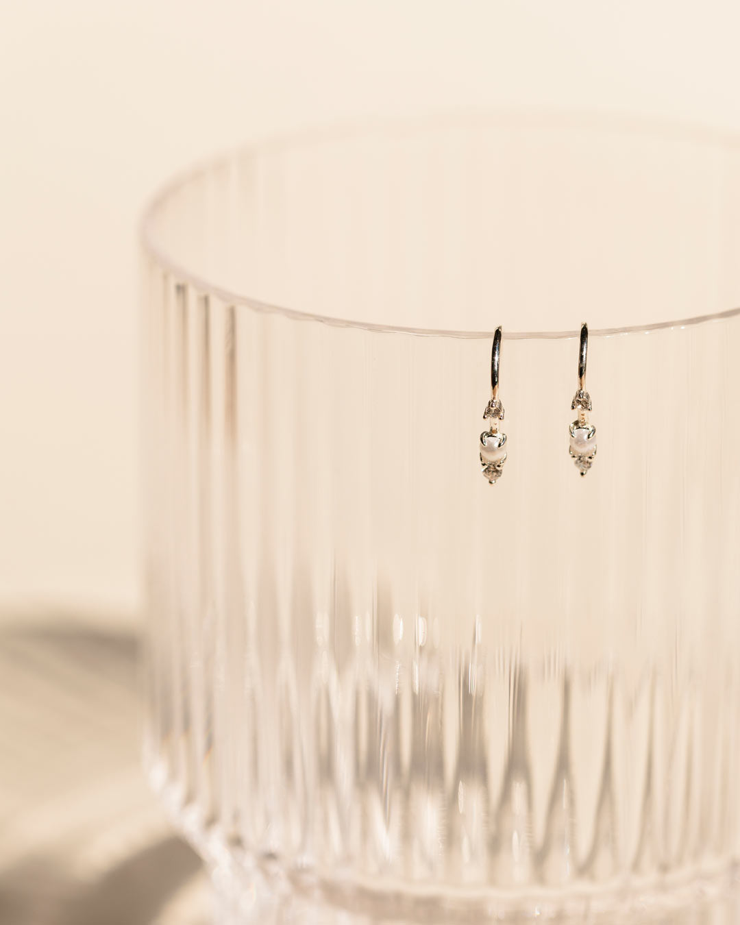 925 Silver Flawless Crystal & Freshwater Pearl Mini Loop Earrings	Earrings	Jewellery	Naledi	925