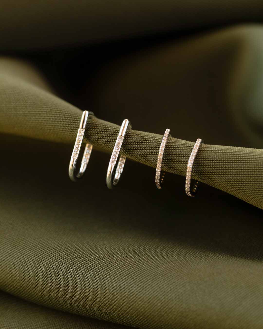 925 Silver Flawless Crystal J-Shaped Hoop Earrings	Earrings	Jewellery	Naledi	925