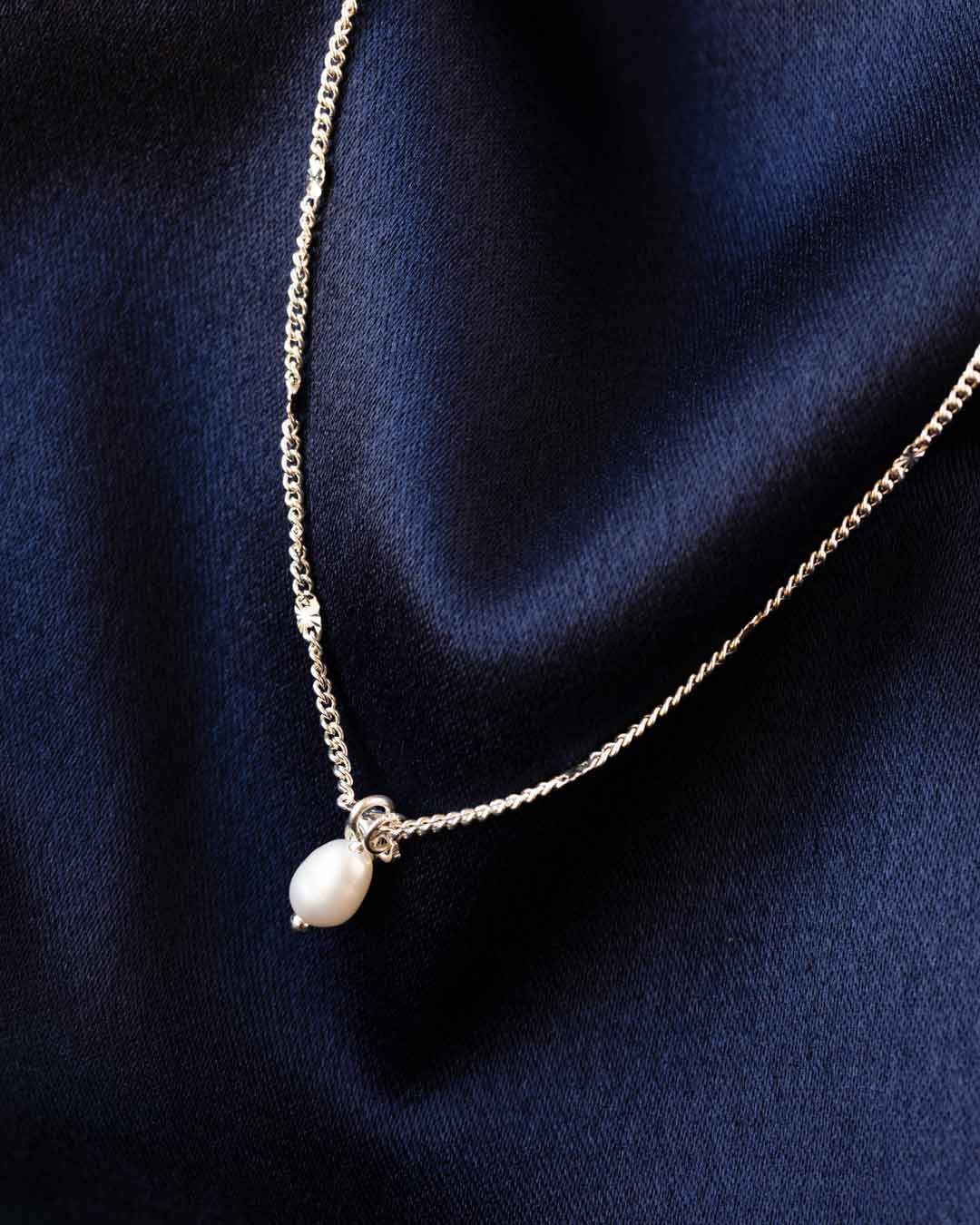 925 Silver Freshwater Pearl & Crystal Stone Femme Necklace	Necklace	Jewellery	Naledi	925
