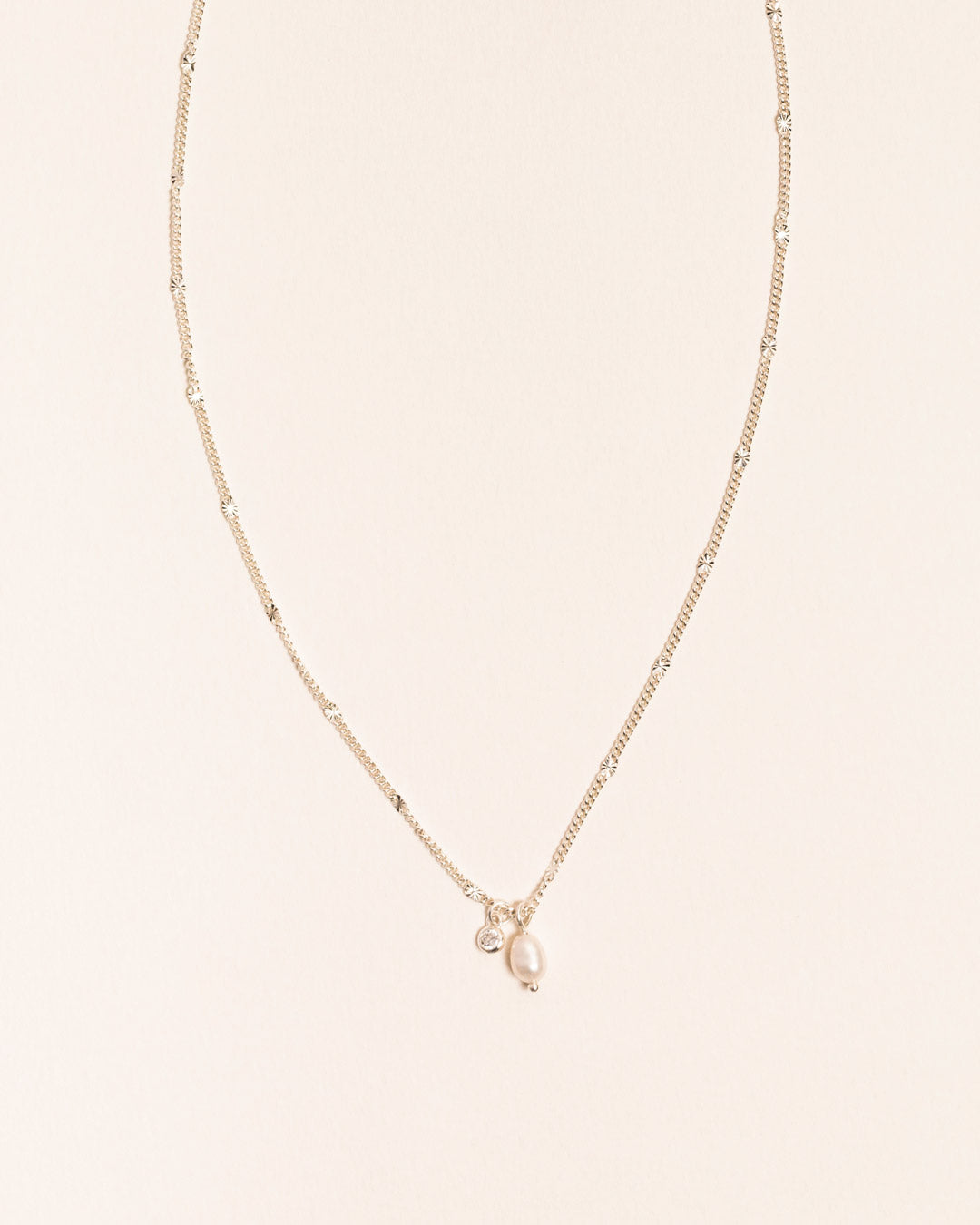 925 Silver Freshwater Pearl & Crystal Stone Femme Necklace	Necklace	Jewellery	Naledi	925