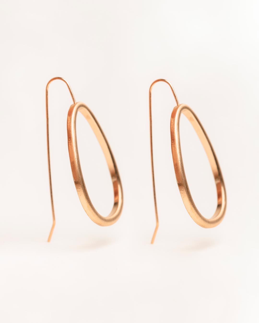 Brushed gold drop earrings best sale
