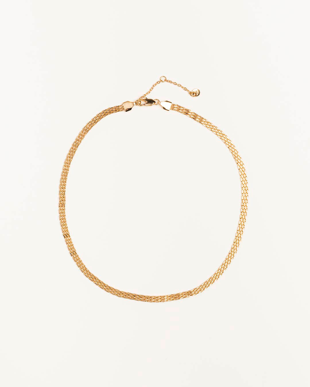 Howdy Mesh Chain Necklace (Color: Gold)