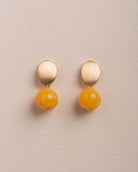 Natural stone yellow drop Earring - Naledi Jewellery