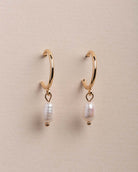 Pearl Hoop Drop Earring - Naledi jewellery