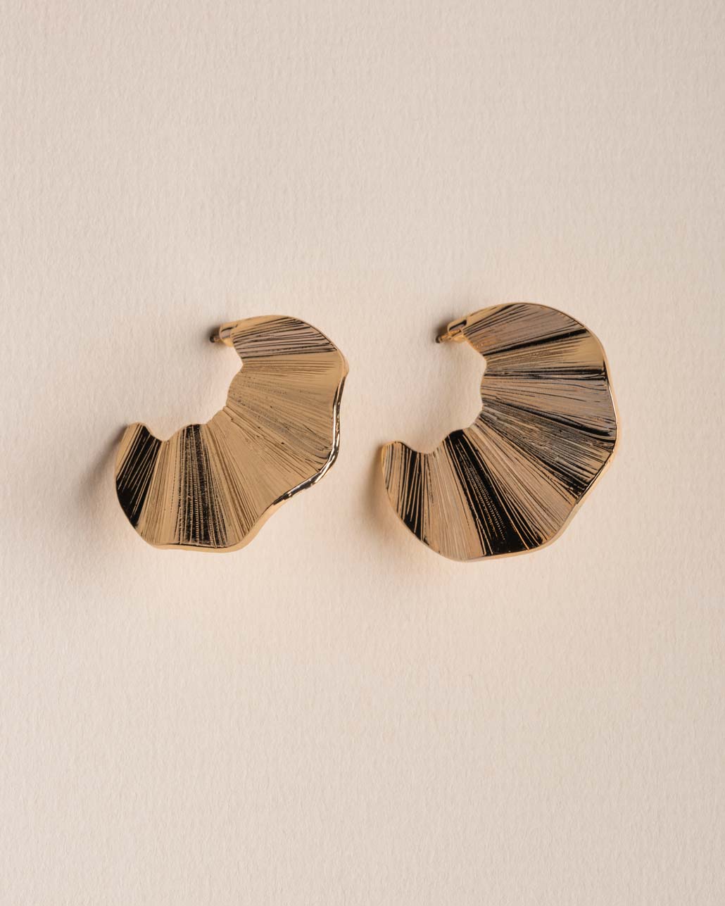 Waved Statement Hoop Earring - Naledi Jewellery