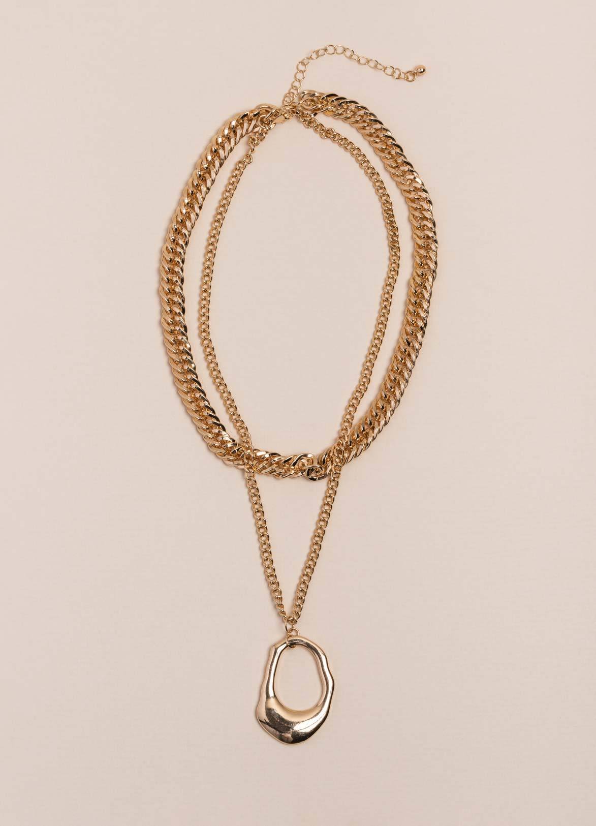 Organic Pendant Layered Necklace - Naledi Jewellery